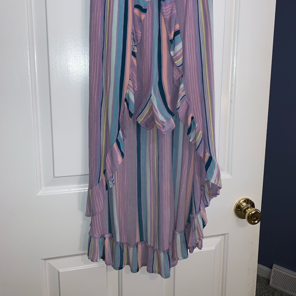 Striped hi-low romper - Picture 2 of 4